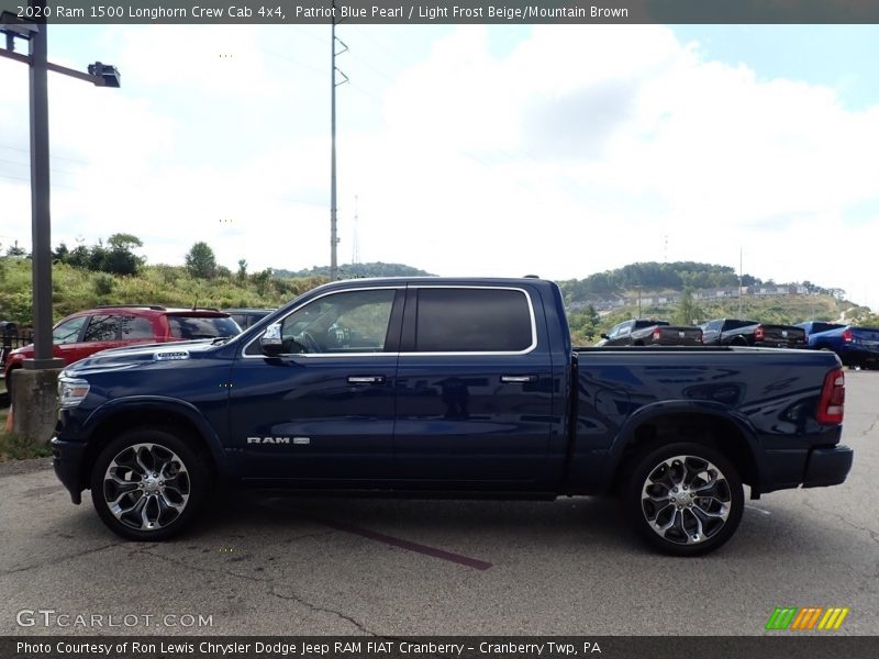 Patriot Blue Pearl / Light Frost Beige/Mountain Brown 2020 Ram 1500 Longhorn Crew Cab 4x4