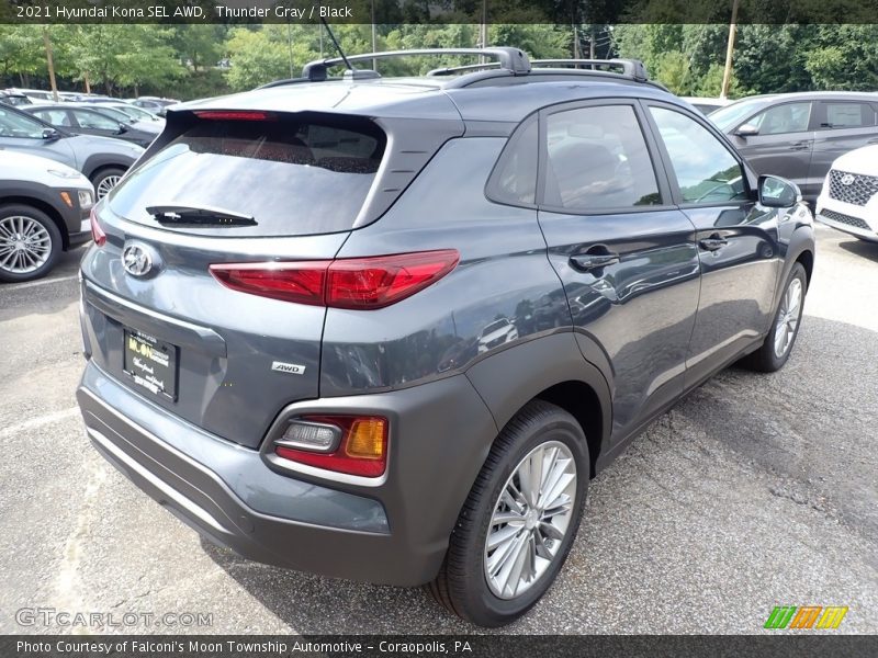 Thunder Gray / Black 2021 Hyundai Kona SEL AWD