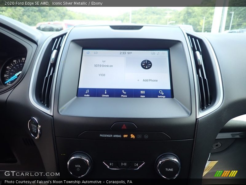 Iconic Silver Metallic / Ebony 2020 Ford Edge SE AWD