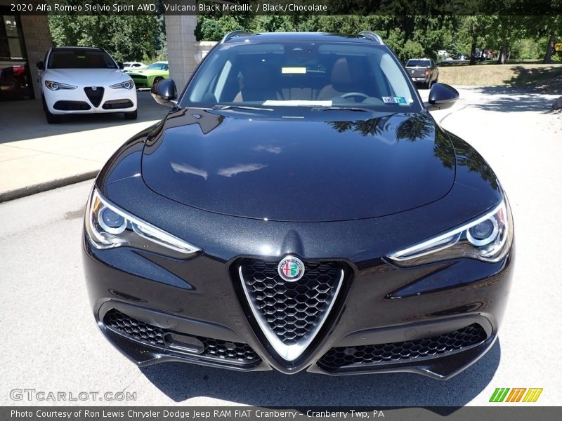 Vulcano Black Metallic / Black/Chocolate 2020 Alfa Romeo Stelvio Sport AWD