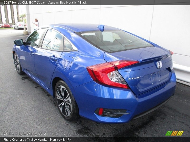 Aegean Blue Metallic / Black 2017 Honda Civic EX-T Sedan
