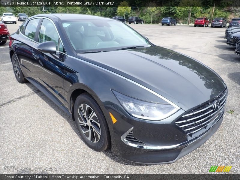 Portofino Gray / Dark Gray 2020 Hyundai Sonata Blue Hybrid