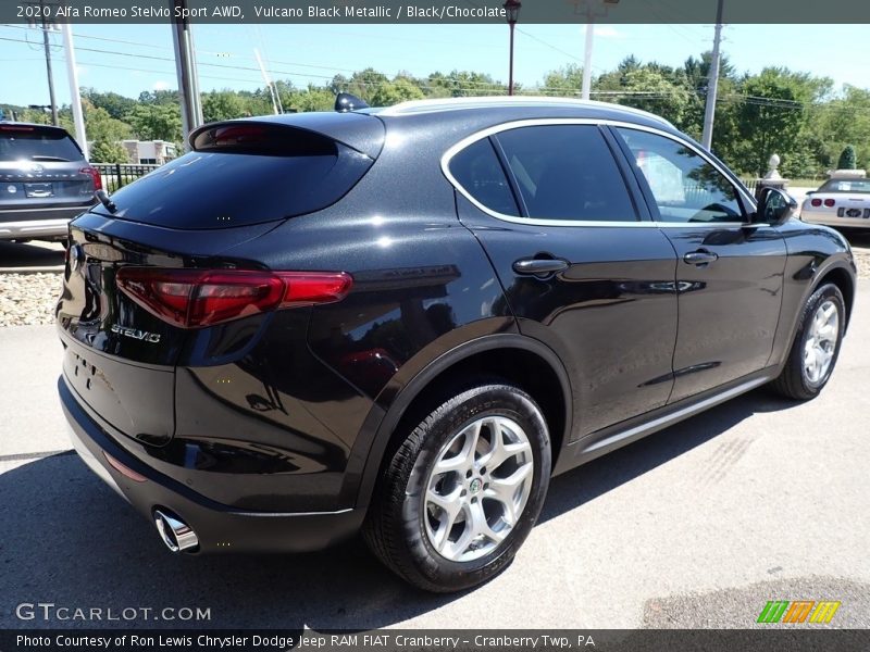 Vulcano Black Metallic / Black/Chocolate 2020 Alfa Romeo Stelvio Sport AWD