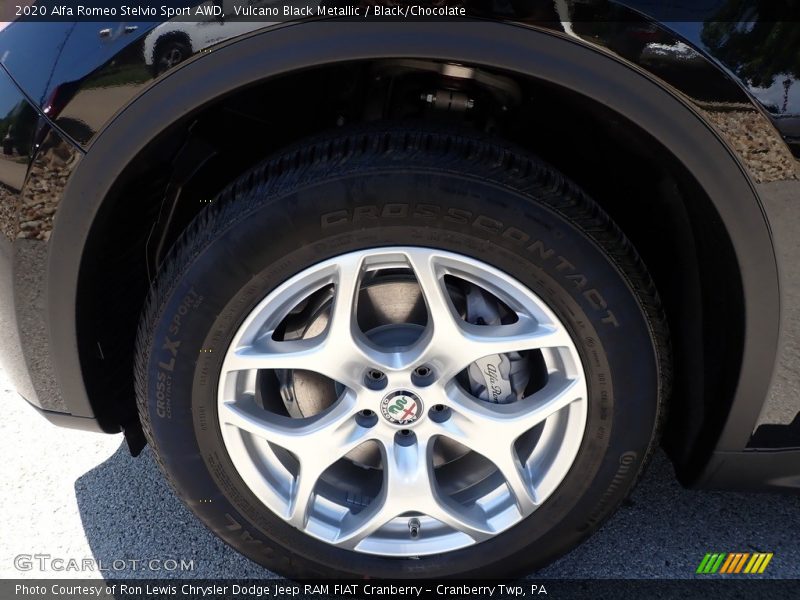 Vulcano Black Metallic / Black/Chocolate 2020 Alfa Romeo Stelvio Sport AWD
