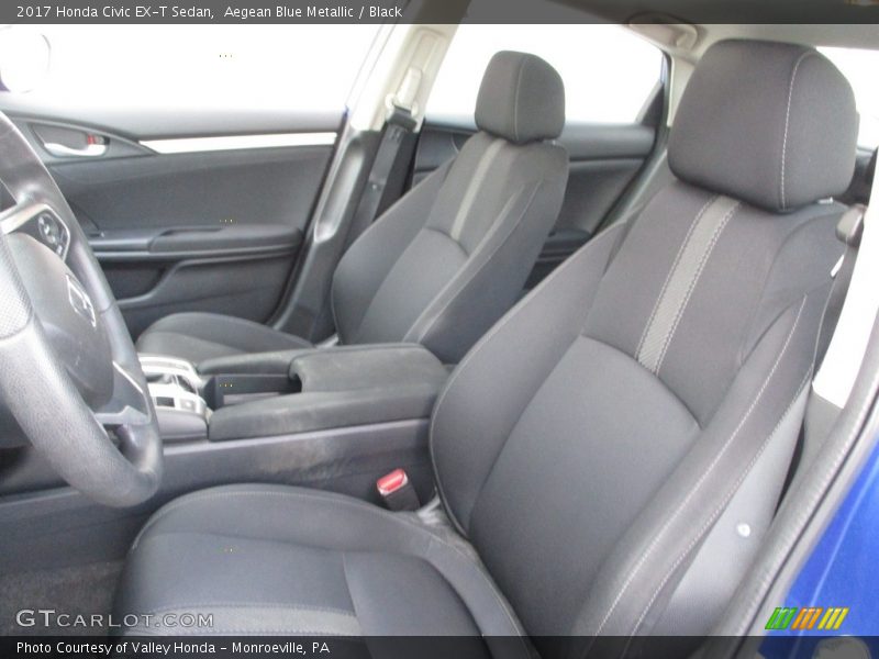 Aegean Blue Metallic / Black 2017 Honda Civic EX-T Sedan