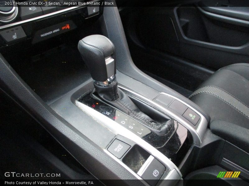 Aegean Blue Metallic / Black 2017 Honda Civic EX-T Sedan