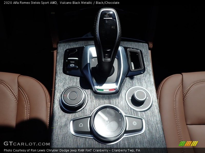 Vulcano Black Metallic / Black/Chocolate 2020 Alfa Romeo Stelvio Sport AWD
