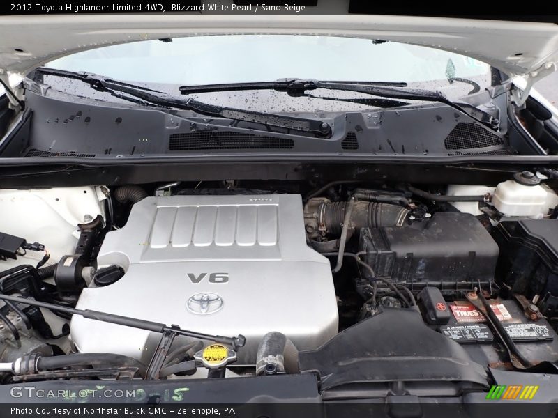 Blizzard White Pearl / Sand Beige 2012 Toyota Highlander Limited 4WD