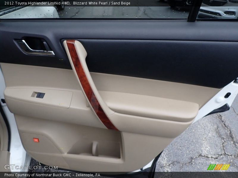 Blizzard White Pearl / Sand Beige 2012 Toyota Highlander Limited 4WD
