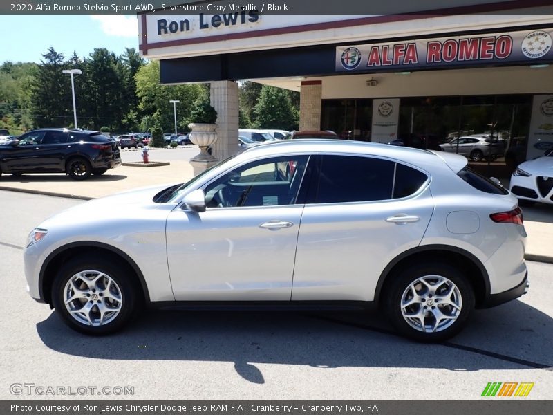 Silverstone Gray Metallic / Black 2020 Alfa Romeo Stelvio Sport AWD