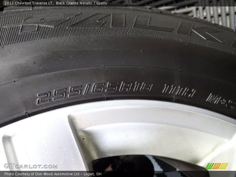 Black Granite Metallic / Ebony 2012 Chevrolet Traverse LT