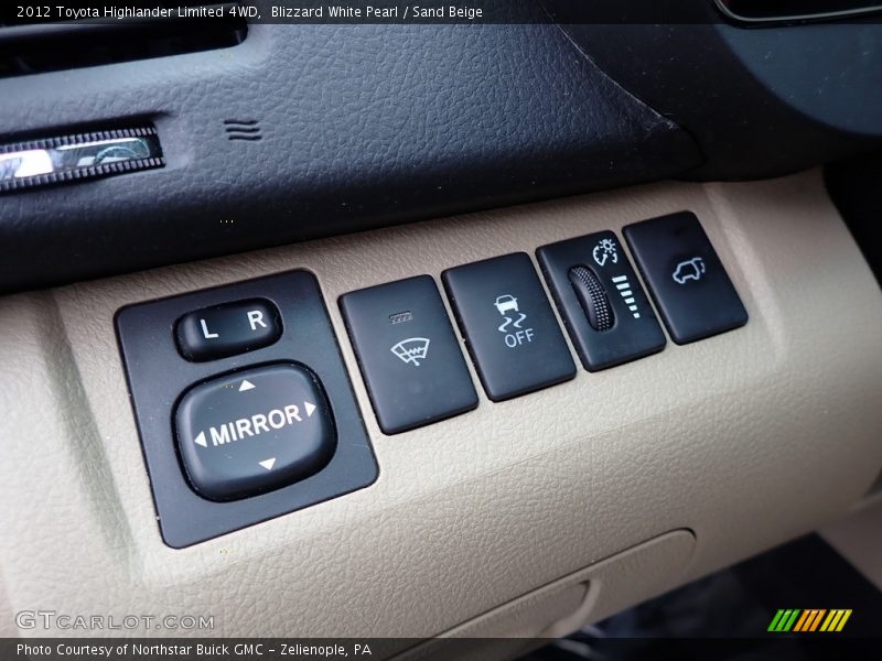 Blizzard White Pearl / Sand Beige 2012 Toyota Highlander Limited 4WD