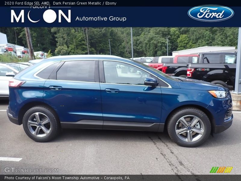 Dark Persian Green Metallic / Ebony 2020 Ford Edge SEL AWD