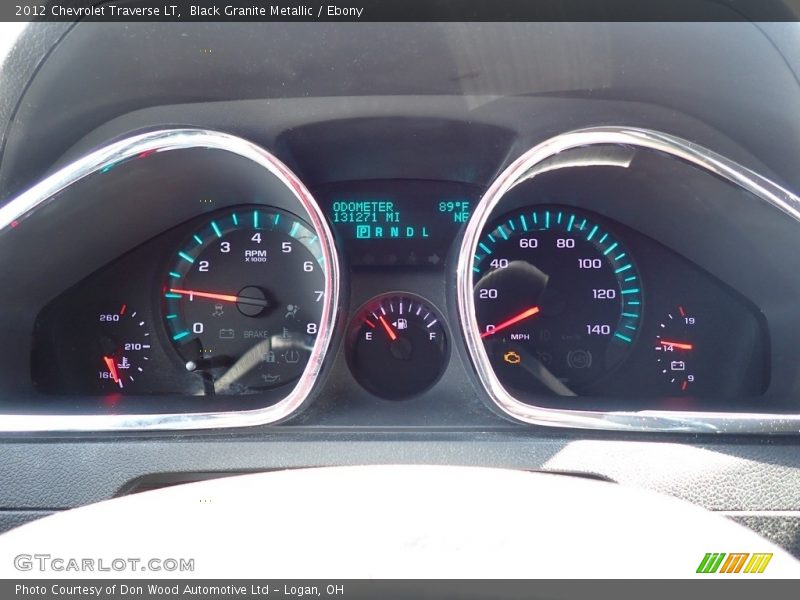 Black Granite Metallic / Ebony 2012 Chevrolet Traverse LT