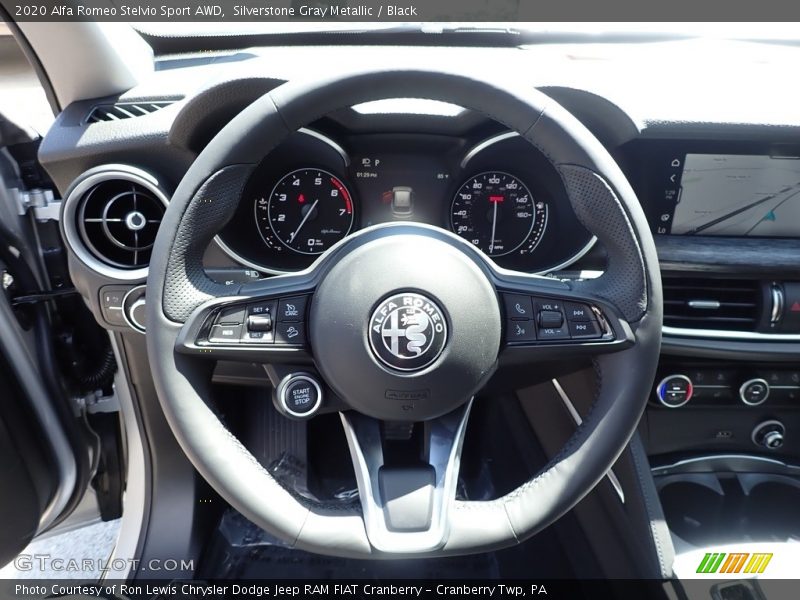 Silverstone Gray Metallic / Black 2020 Alfa Romeo Stelvio Sport AWD
