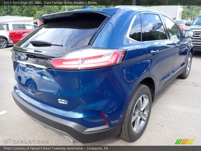 Dark Persian Green Metallic / Ebony 2020 Ford Edge SEL AWD