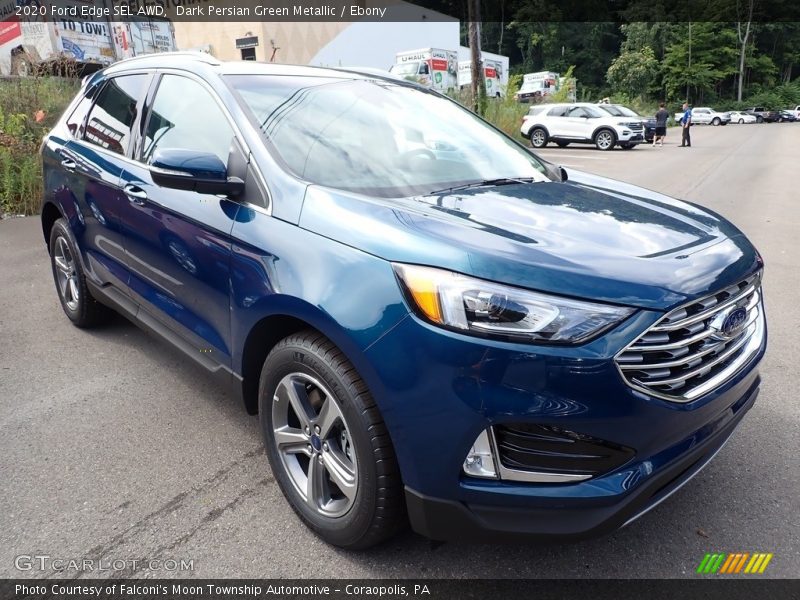 Dark Persian Green Metallic / Ebony 2020 Ford Edge SEL AWD