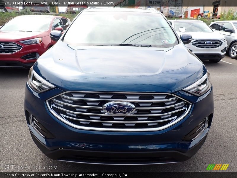Dark Persian Green Metallic / Ebony 2020 Ford Edge SEL AWD