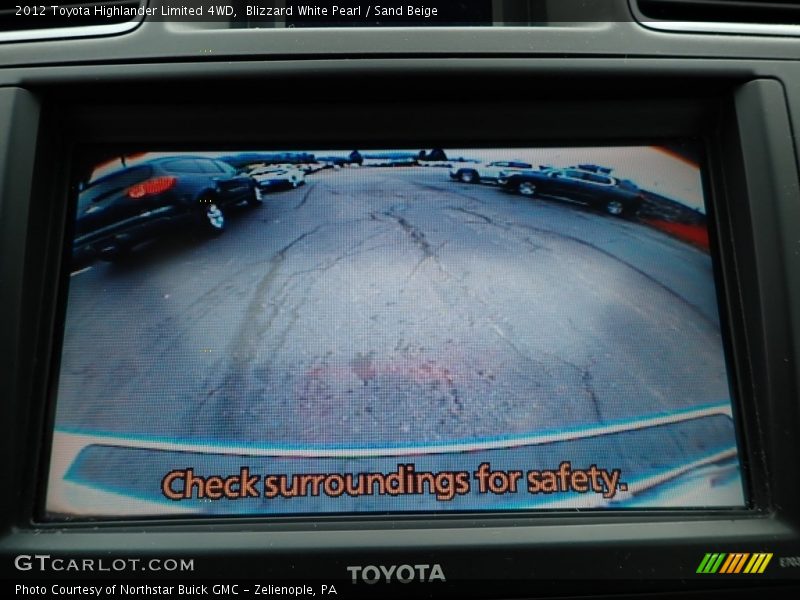 Blizzard White Pearl / Sand Beige 2012 Toyota Highlander Limited 4WD