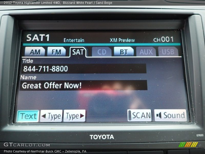 Blizzard White Pearl / Sand Beige 2012 Toyota Highlander Limited 4WD