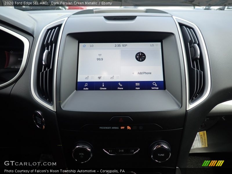 Dark Persian Green Metallic / Ebony 2020 Ford Edge SEL AWD