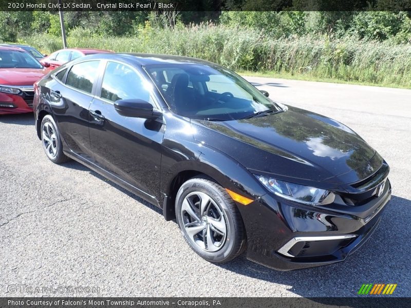 Crystal Black Pearl / Black 2020 Honda Civic LX Sedan