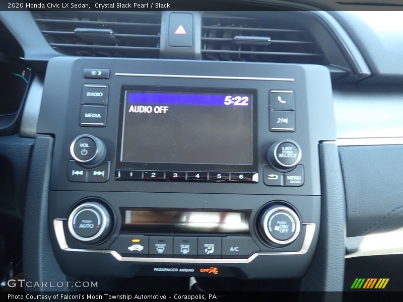 Crystal Black Pearl / Black 2020 Honda Civic LX Sedan