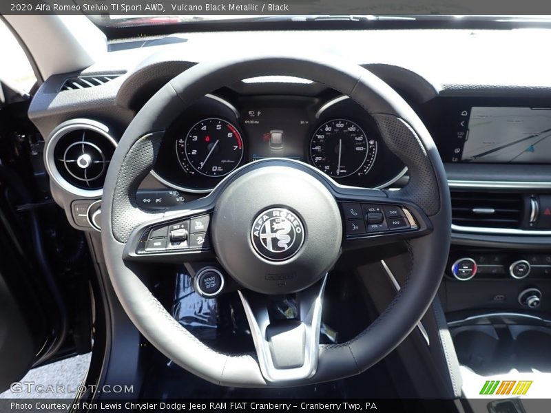 Vulcano Black Metallic / Black 2020 Alfa Romeo Stelvio TI Sport AWD