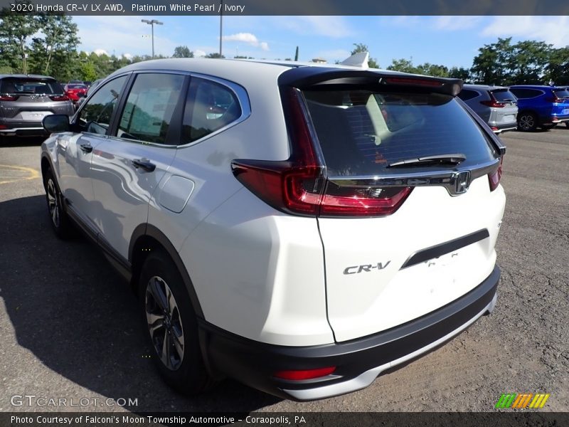 Platinum White Pearl / Ivory 2020 Honda CR-V LX AWD