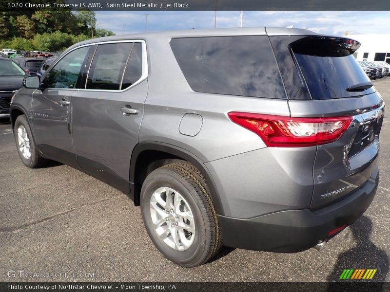 Satin Steel Metallic / Jet Black 2020 Chevrolet Traverse LS AWD