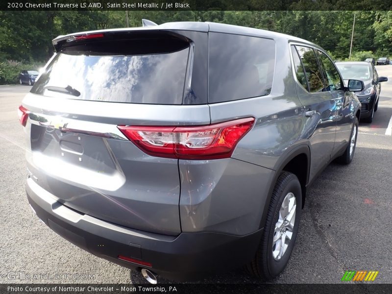 Satin Steel Metallic / Jet Black 2020 Chevrolet Traverse LS AWD