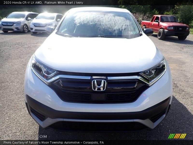 Platinum White Pearl / Ivory 2020 Honda CR-V LX AWD