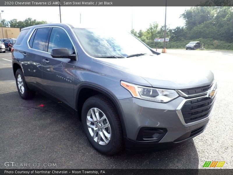 Satin Steel Metallic / Jet Black 2020 Chevrolet Traverse LS AWD