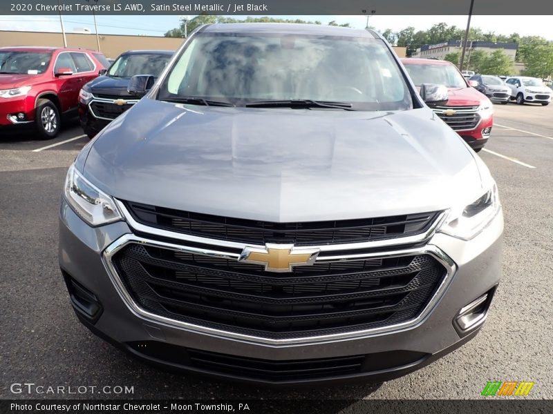 Satin Steel Metallic / Jet Black 2020 Chevrolet Traverse LS AWD