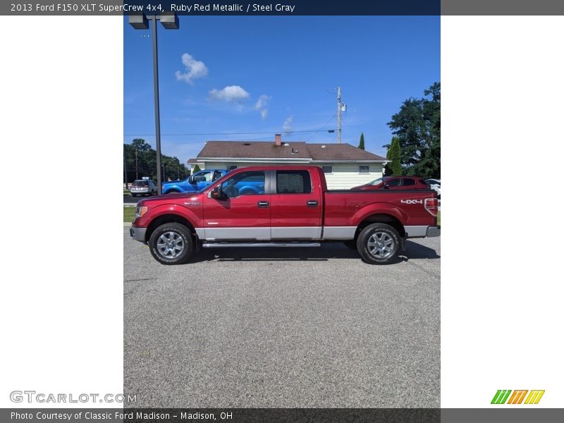 Ruby Red Metallic / Steel Gray 2013 Ford F150 XLT SuperCrew 4x4