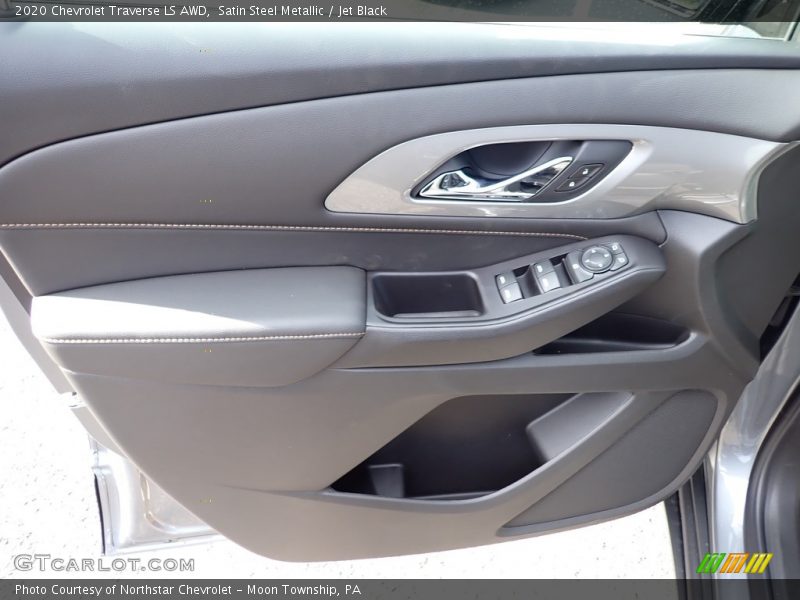 Satin Steel Metallic / Jet Black 2020 Chevrolet Traverse LS AWD
