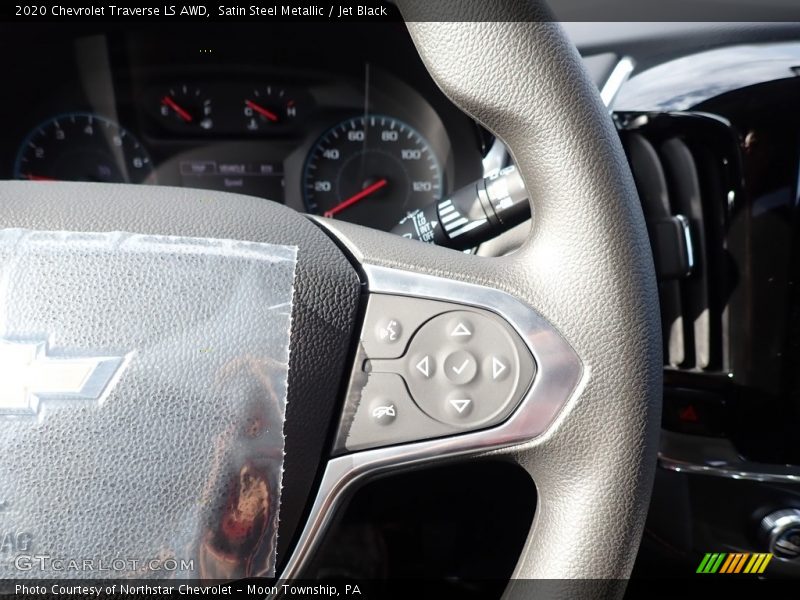 Satin Steel Metallic / Jet Black 2020 Chevrolet Traverse LS AWD