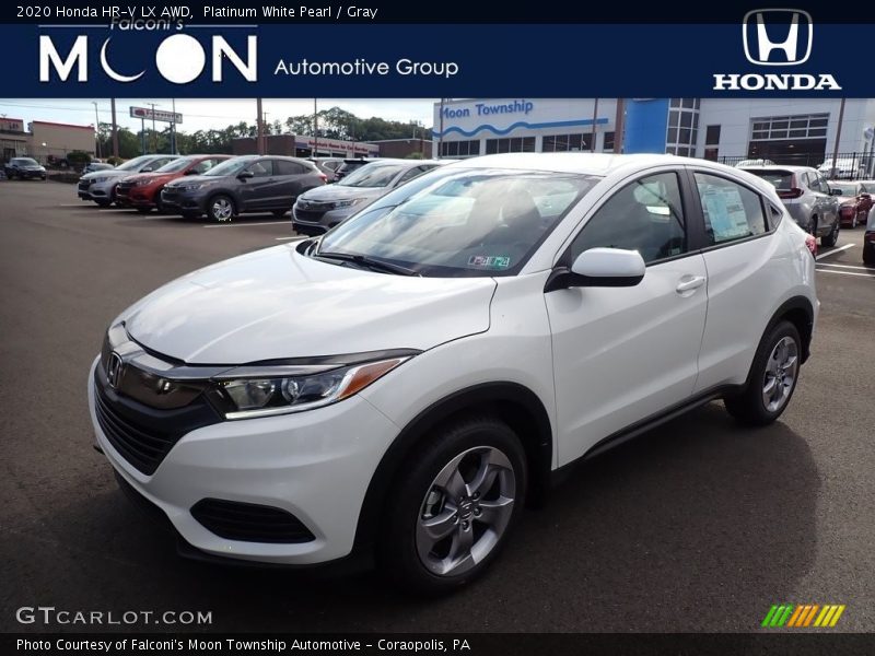 Platinum White Pearl / Gray 2020 Honda HR-V LX AWD