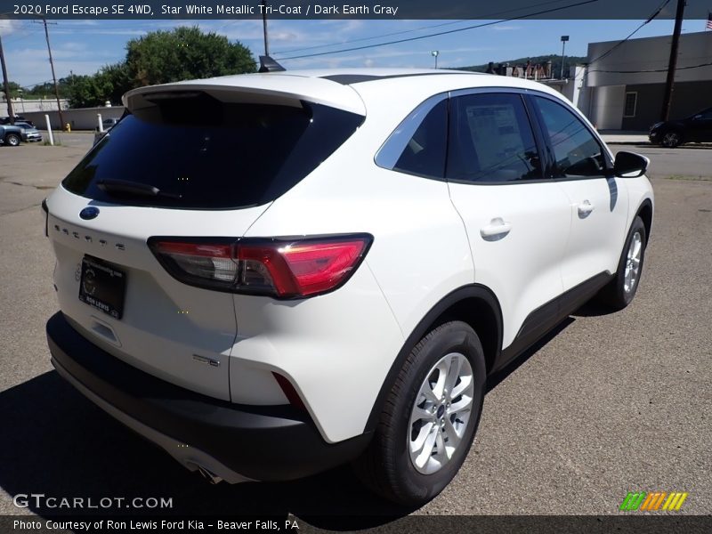 Star White Metallic Tri-Coat / Dark Earth Gray 2020 Ford Escape SE 4WD