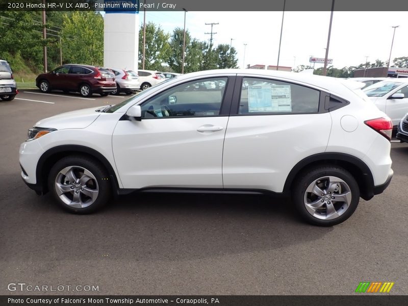 Platinum White Pearl / Gray 2020 Honda HR-V LX AWD