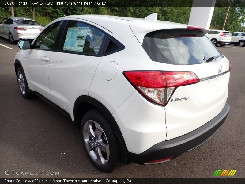 Platinum White Pearl / Gray 2020 Honda HR-V LX AWD