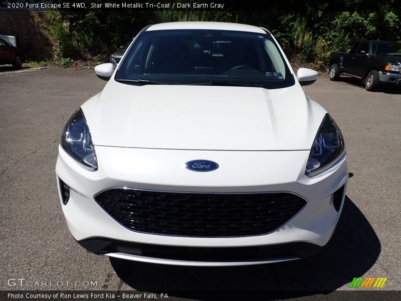 Star White Metallic Tri-Coat / Dark Earth Gray 2020 Ford Escape SE 4WD