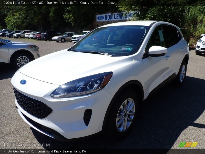 Star White Metallic Tri-Coat / Dark Earth Gray 2020 Ford Escape SE 4WD