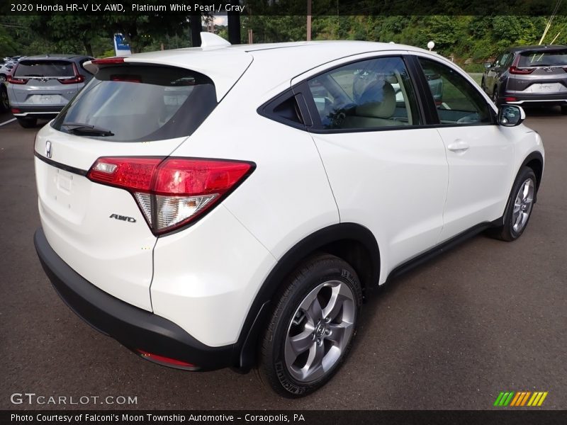 Platinum White Pearl / Gray 2020 Honda HR-V LX AWD