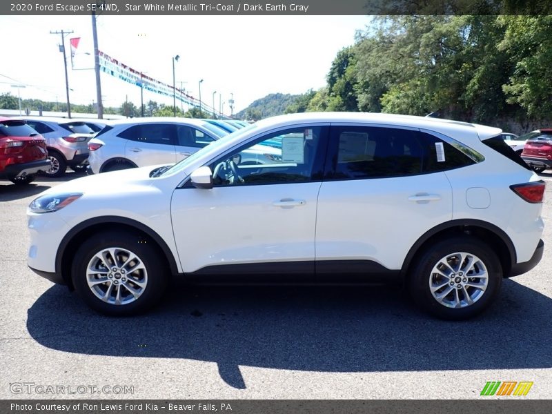 Star White Metallic Tri-Coat / Dark Earth Gray 2020 Ford Escape SE 4WD