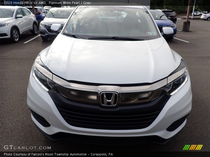 Platinum White Pearl / Gray 2020 Honda HR-V LX AWD
