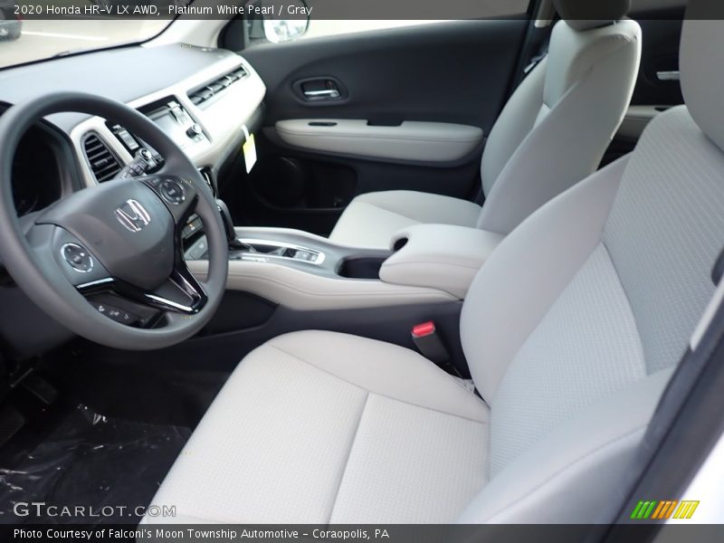 Platinum White Pearl / Gray 2020 Honda HR-V LX AWD