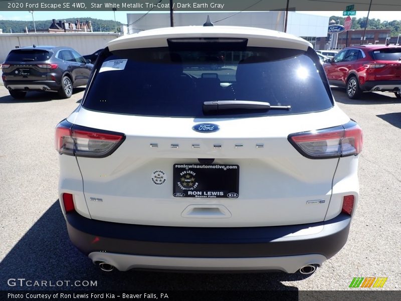 Star White Metallic Tri-Coat / Dark Earth Gray 2020 Ford Escape SE 4WD