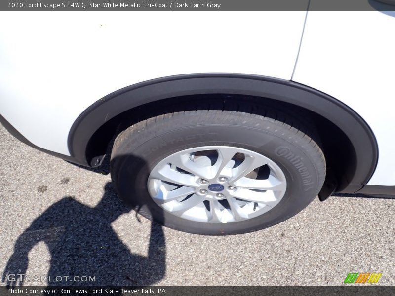 Star White Metallic Tri-Coat / Dark Earth Gray 2020 Ford Escape SE 4WD