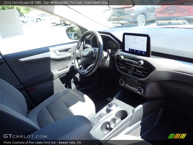 Star White Metallic Tri-Coat / Dark Earth Gray 2020 Ford Escape SE 4WD